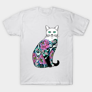 Cat In Lotus Tattoo T-Shirt